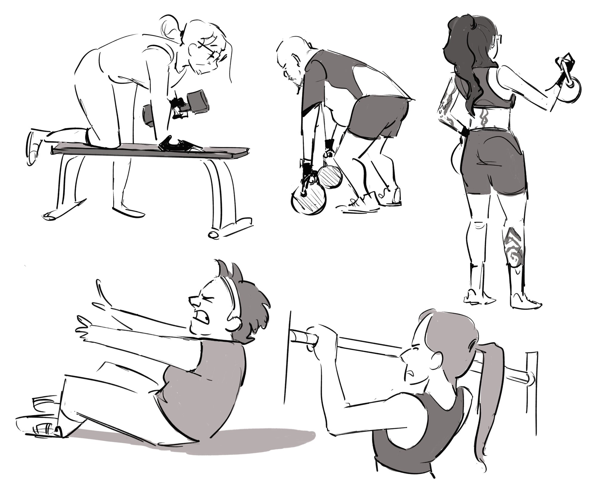 At the gym