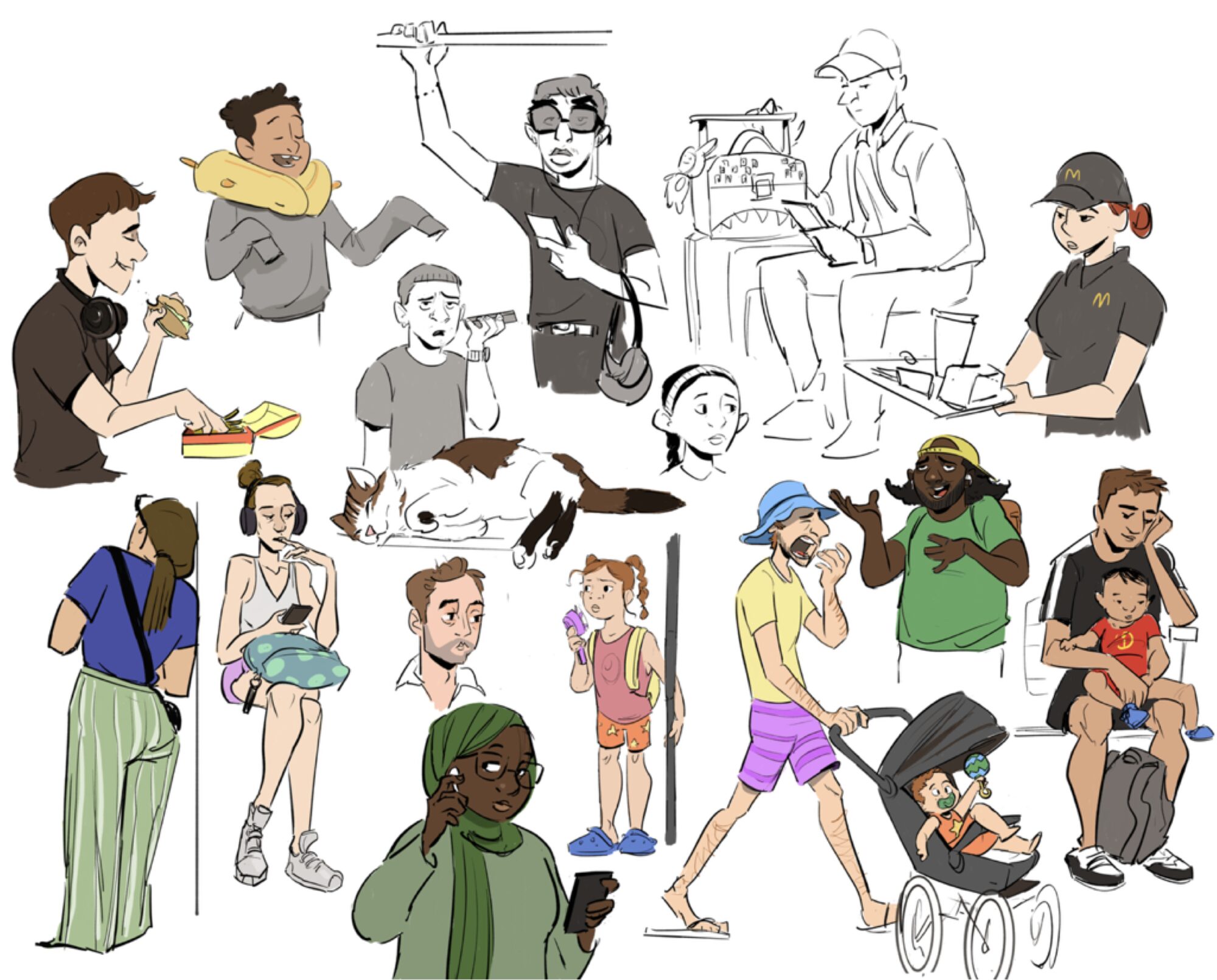 Out and about — colour character studies
